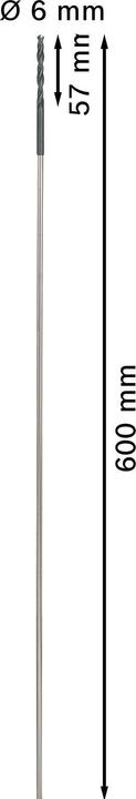 Produktbild Bosch Professional Zubehör PRO Wood HSS Installationsbohrer, 6 x 57 x 600 mm (5 mm)