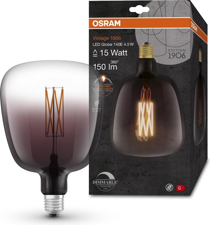 Produktbild Osram Vintage 1906 Led Big Special Shapes (E27, 4.50 W, 150 lm, 1 x, G)