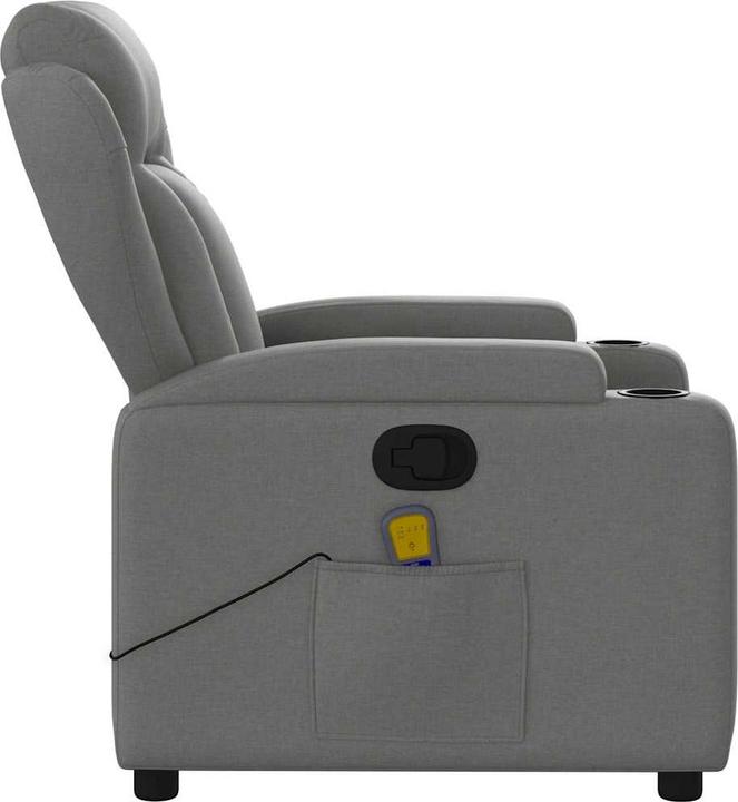 Actual product image VidaXL Massage chair dark grey fabric,Colour: Dark grey,Material