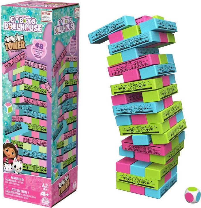 Actual product image Spin Master Gabby's Dollhouse Jumbling Tower (German, French, Italian, English)