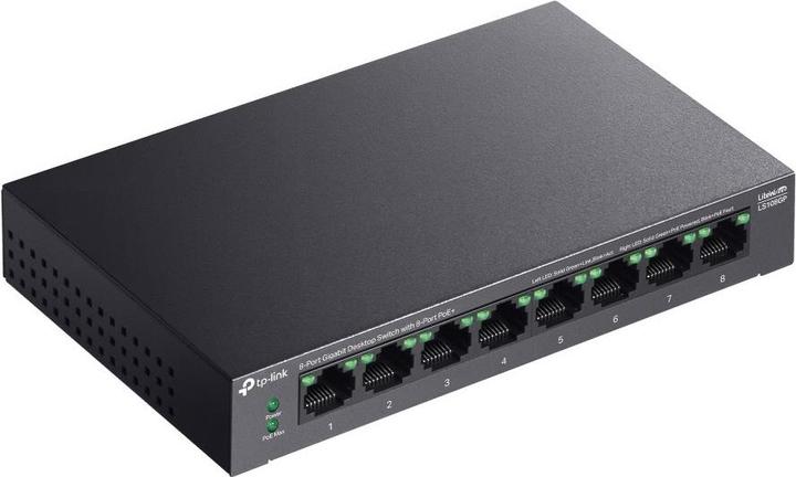 Immagine prodotto TP-Link Switch desktop Gigabit a 8 porte con 8 porte PoE+ LS108GP (8 Porti)