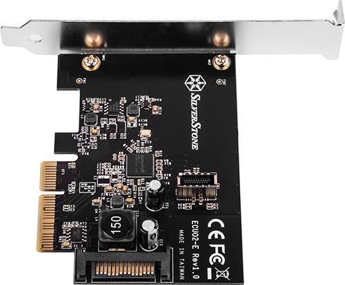 Actual product image Silverstone ECU02-E - USB adapter - PCIe 3.0 x2 low profile
