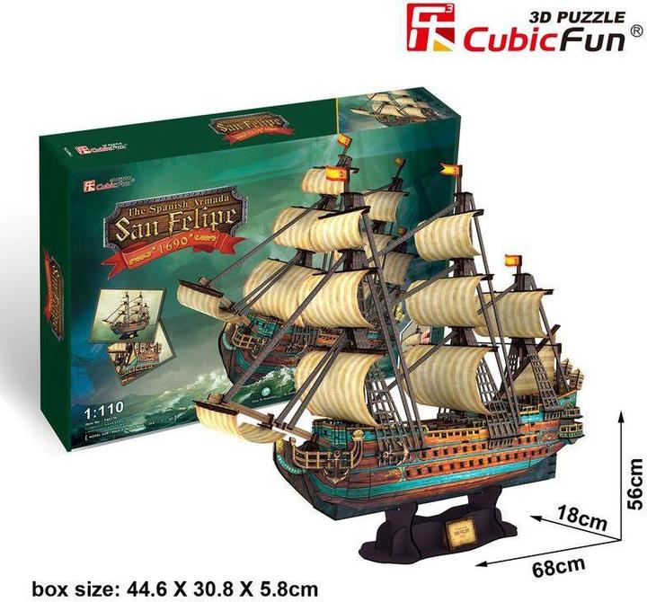 Produktbild Cubicfun 3D Puzzlespielsegelschiff der spanischen Armada (248 Teile)