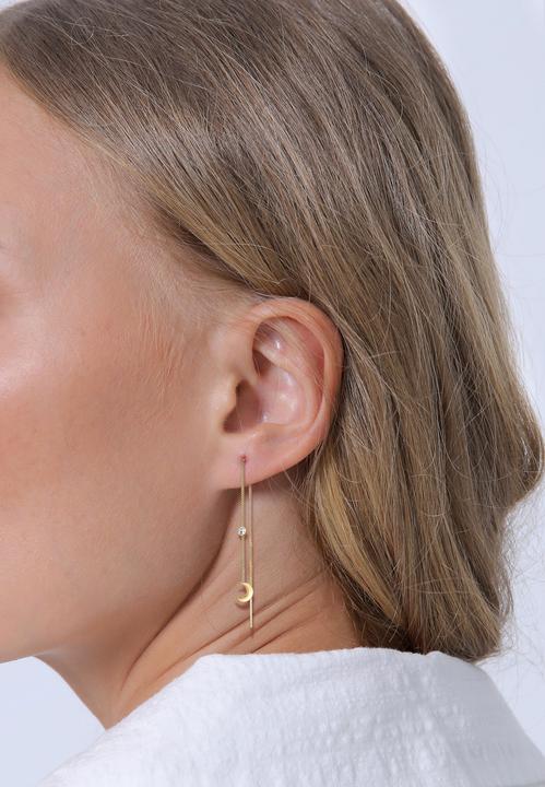 Produktbild Elli Astro, Ear Chain, Halbmond, Solitär-Ohrring (Glaskristall, 925er Sterling Silber)