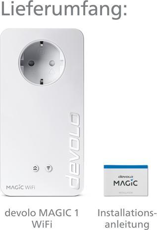 Productafbeelding Devolo Magic 1 WiFi 2-1-1 enkele adapter (1200mbps Powerline + 2xLAN) (1200 Mbit/s)