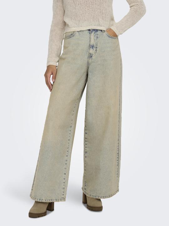 Only ONLPIPER-SONIC Hohe Taille Weiter Beinschnitt Jeans Jeans mit weitem Bein