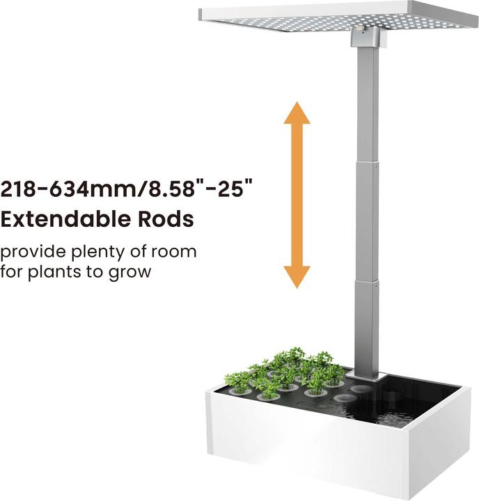 Actual product image Wiltec Indoor garden system white Herb garden Mini garden for indoors LED