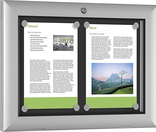 Actual product image kaiserkraft Showcase for indoor and outdoor use (Magnet board, 54 x 42 cm)