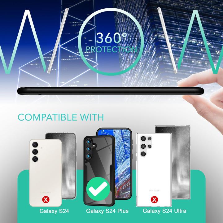 Image du produit Nalia Étui hybride clair à 360 degrés (Samsung Galaxy S24+)