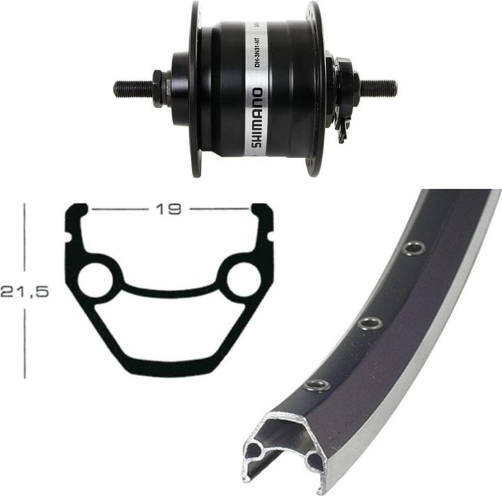 Produktbild Hartje VR 28 Zoll mit Nabendynamo - schwarz (Vorderrad, 28")