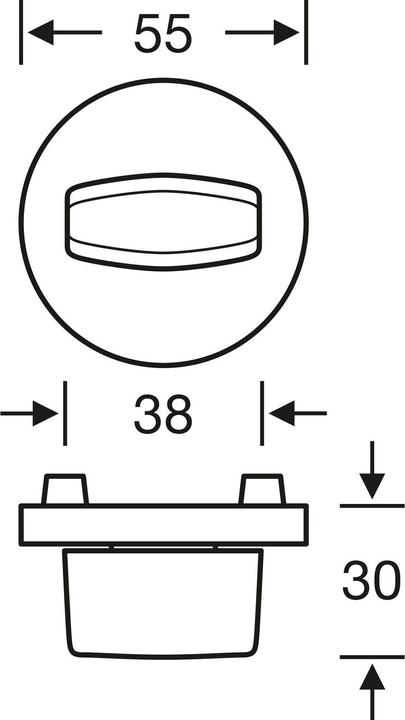 Actual product image FSB Object lever handle set 72 1070 AGL on rosette WC DIN, silver anodised (Door set)
