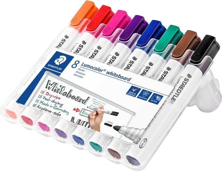 Actual product image Staedtler Lumocolor 351 (Orange, Violet, Blue, Green, Brown, Red, Black, Pink, 2 mm, 8 x)