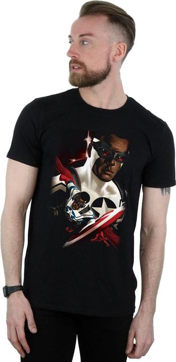 Immagine prodotto Captain America Sam Wilson Portrait Maglietta Uomo (S)