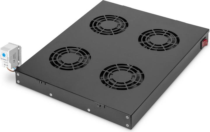 Digitus DN-19 FAN-4-HO-SW Einschubbelüftungseinheit 4 Lüfter, schwarz