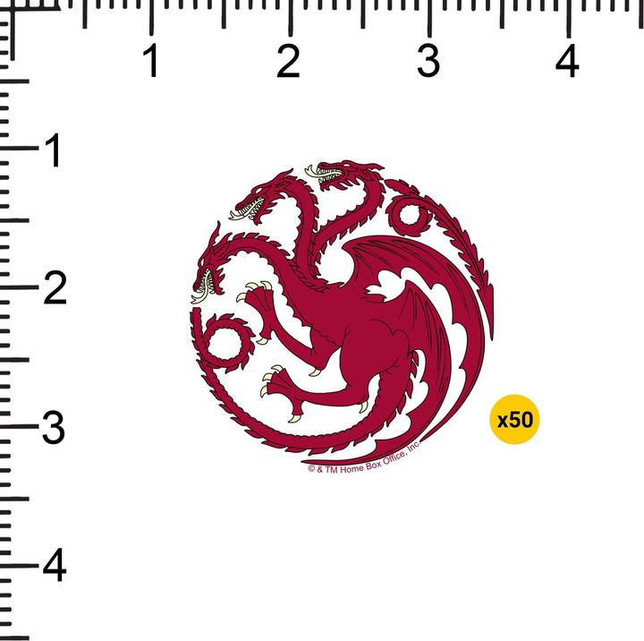 Immagine prodotto Game of Thrones Deluxe Targaryen Adesivi Misura Confezione 50