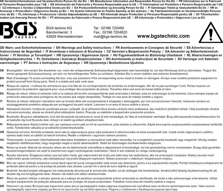 Immagine prodotto BGS Serie di estrattori viti per attacco esagonale difettoso 1,5 - 6 mm 7 pz.