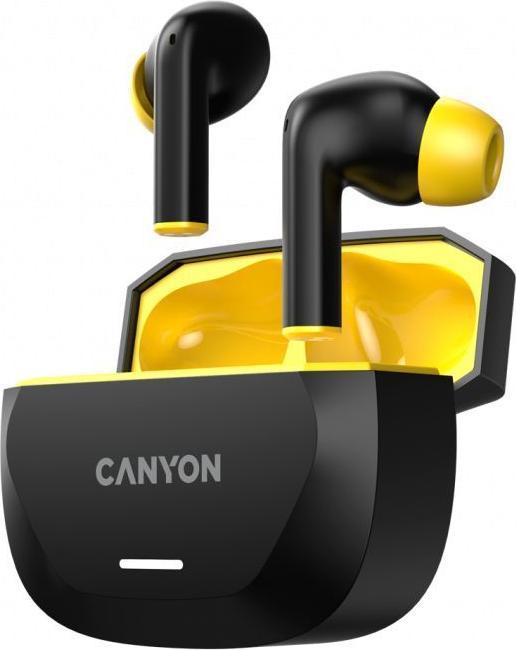 Image du produit Canyon Casque sans fil HEXAGON 7 TWS ANC+ENC Wireless Charge Noir Jaune (6.50 h, Filaire)