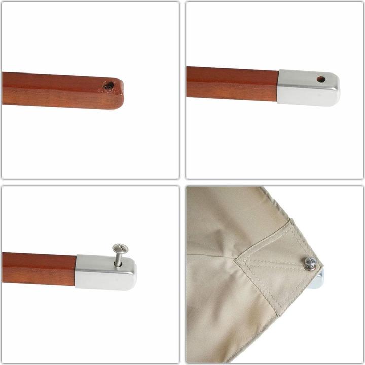 Produktbild Mendler Bezug für Gastronomie Holz-Sonnenschirm, Sonnenschirmbezug Ersatzbezug, eckig 4x4m Polyester 3kg - t (4 m)
