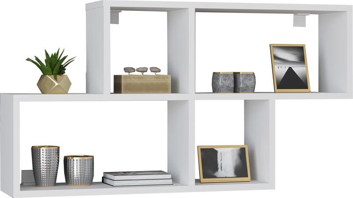 Produktbild VCM Holz Wandregal Hängeregal Regal Bücherregal Wandboard Deko Board Lusas (100 x 20 x 53 cm)