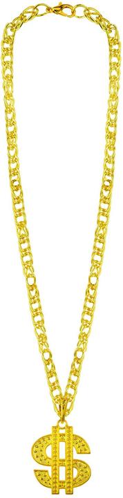 Actual product image Widmann DOLLAR KETTE hochwertige Kette & Anhänger 70 cm.