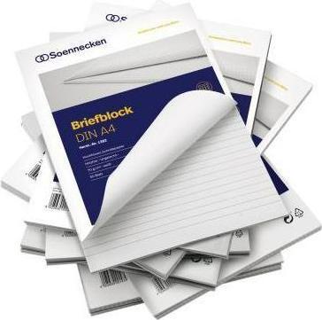 Produktbild Soennecken Briefblock Papierformat: DIN A5 Ausführung der Lineatur: rautiert (A5)