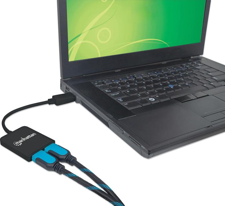 Image du produit Manhattan DisplayPort vers un hub diviseur HDMI à 2 ports avec MST