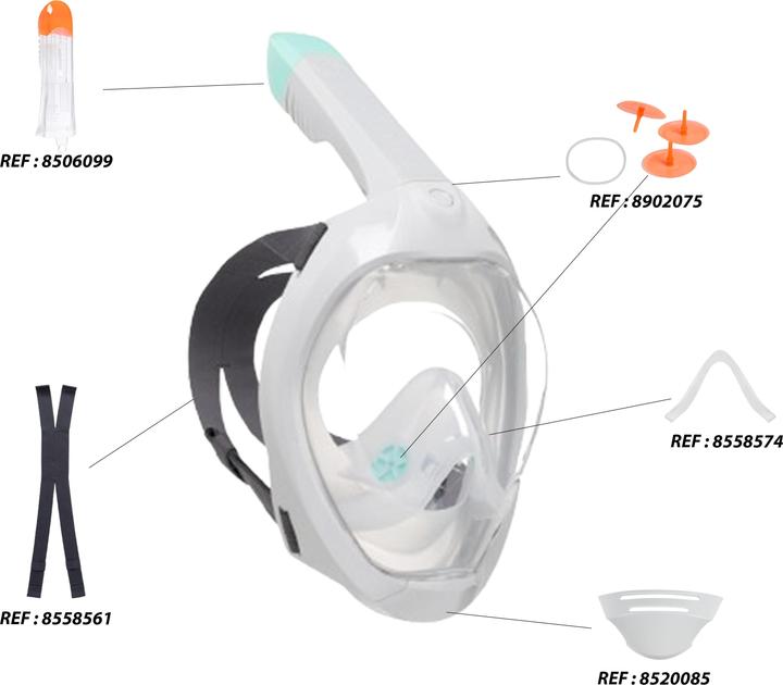 Image du produit Subea Masque easybreath de surface adulte - orange sans sac TPE