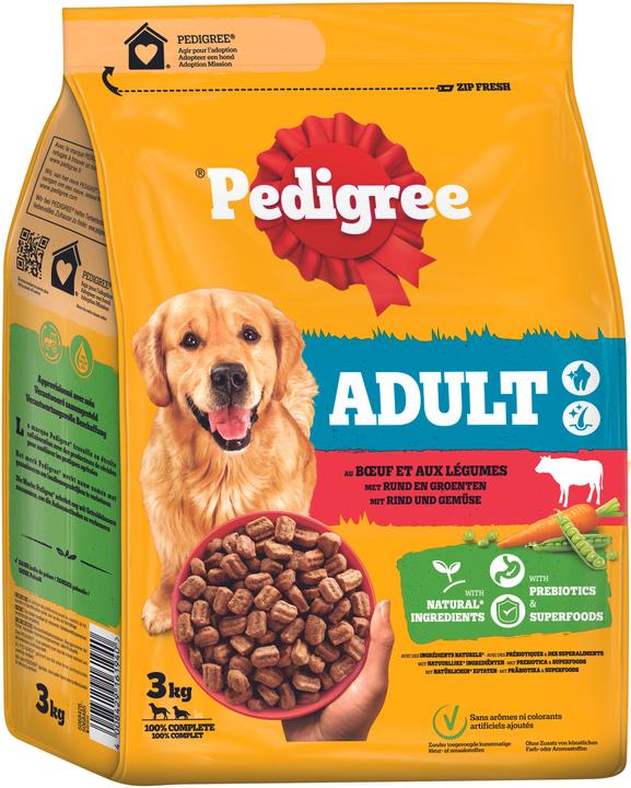 Immagine prodotto Pedigree Manzo e verdure per adulti (Adulto, 3 pz., 3000 g)