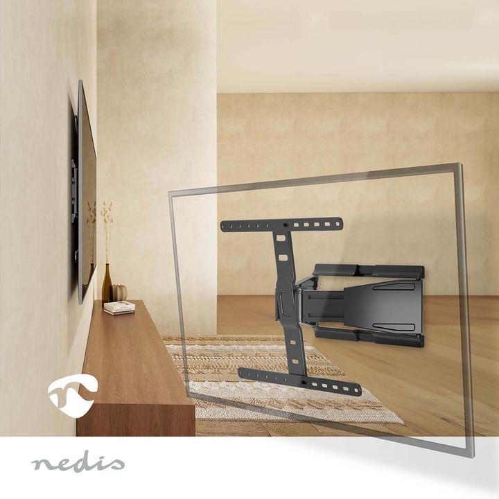 Immagine prodotto Nedis Supporto da parete per TV da 43 a 90 pollici, completamente mobile, inclinabile e ruotabile, ABS / (Muro, 90", 50 kg)