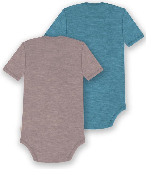 Produktbild Normani 2er Set Baby Merino Body Kurzarm „Tauranga" - 9297 (68)