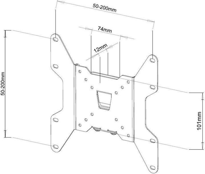 Image du produit Techly support mural fixe (Mur, 37", 35 kg)