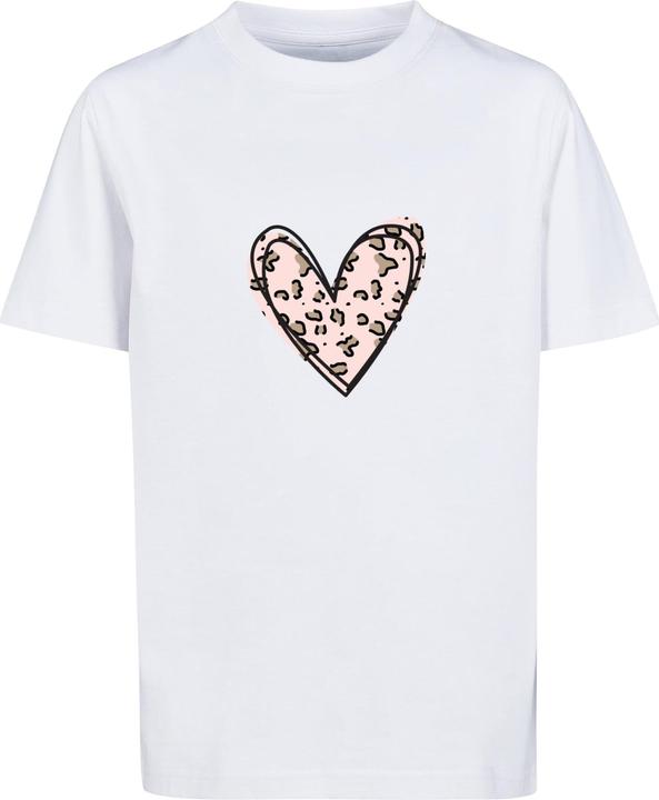 Produktbild Merchcode Valentines Day - Leopard Heart Kids Basic Tee - 174579 (134)
