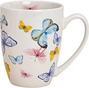 Actual product image Beanarella Mug, butterfly decor, made of porcelain, 370ml, design 2 (370 ml, 1 x)