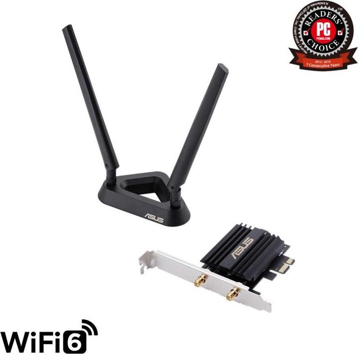 Actual product image ASUS PCE-AX58BT AX3000 WiFi 6 Adapter (Mini PCI Express)