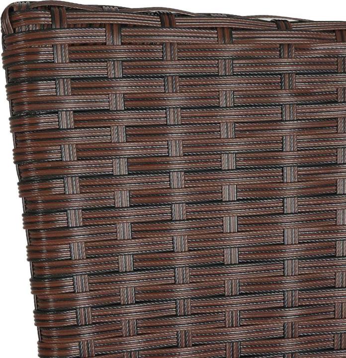 Produktbild Swisshandel24 2x Poly-Rattan Stuhl, Balkonstuhl Gartenstuhl, stapelbar braun, Kissen creme