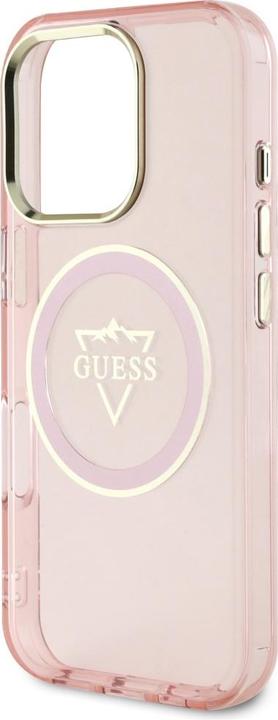 Produktbild Guess Hardcase MagSafe IML Metal Mountain Logo Case for iPhone 16 Pro Max 6,9" Pink (Apple iPhone 16 Pro Max)