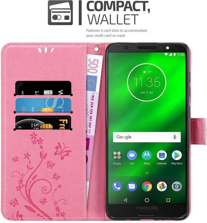Actual product image Cadorabo Flower Book Cover (Motorola Moto G6 Plus)