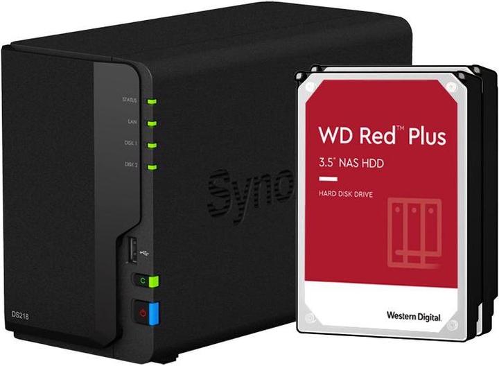 Produktbild Synology Ds218 (2 x 8 TB, WD Red Plus)