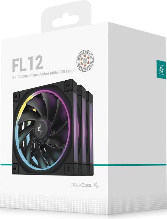 Produktbild Deepcool FL12 3in1 120x120x25 Black (120 mm, 3 x)