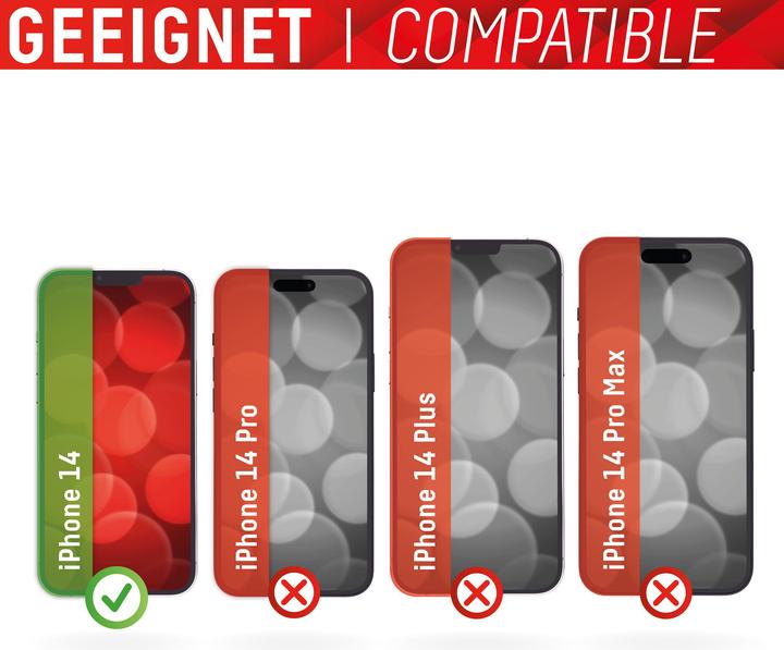 Produktbild Displex Real Glass, 2D Panzerglas + Handyhülle (1 Stück, Apple iPhone 14)