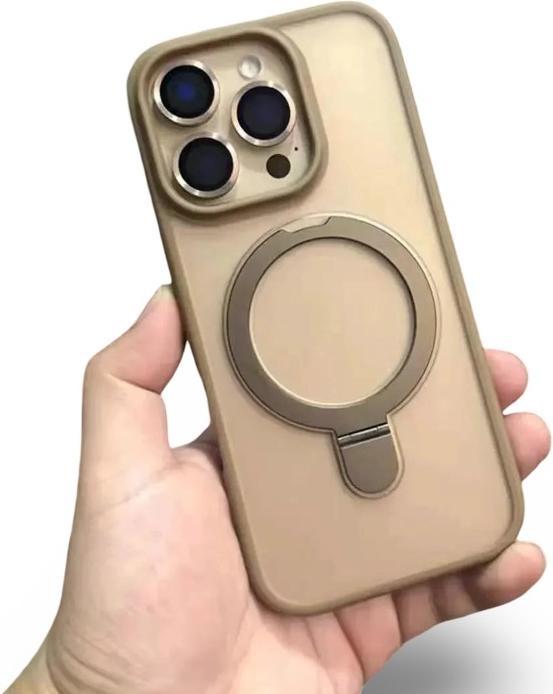 Produktbild RPD Apple iPhone 16 Pro Max - MagSafe Stand Etui mit Kameraschutz, braun, Matt (Apple iPhone 16 Pro Max)