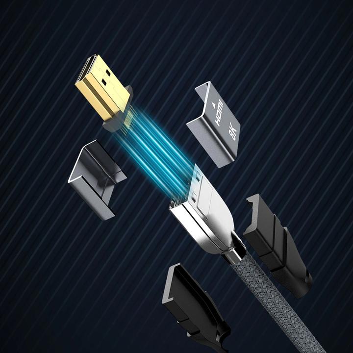 Immagine prodotto Wozinsky cavo HDMI 2.1 8K 60 Hz 48 Gbps / 4K 120 Hz / 2K 144 Hz 1 m Argento (WHDMI-10) (1 m, HDMI)