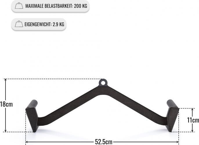 Actual product image Gorilla Sports Lat pull / rowing handle