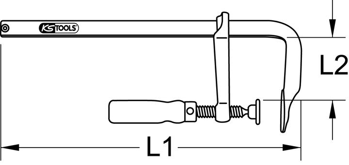 Image du produit KS Tools Collier à vis tout acier (1000 mm)