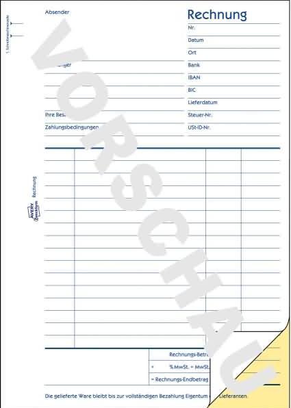 Produktbild Avery Rechnung (40 x)