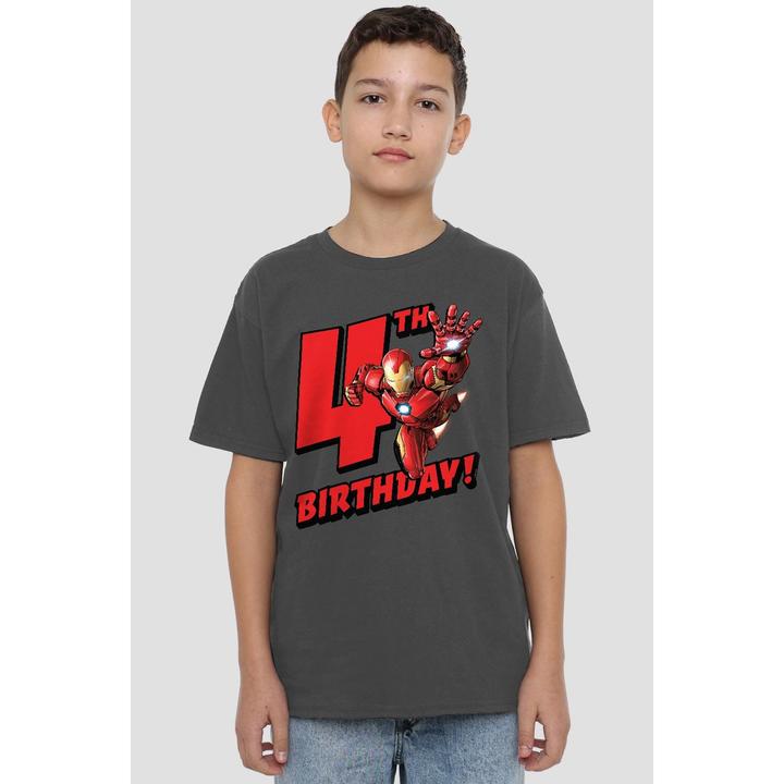 Actual product image Iron Man Childrens/Kids 4th Birthday T-Shirt (104)