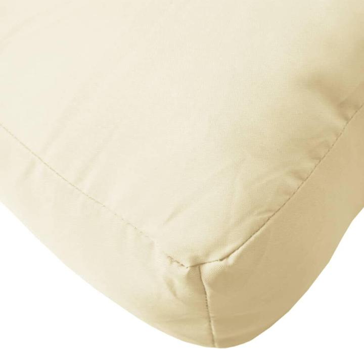 Produktbild VidaXL Palettenkissen Palettensofa Palettenpolster Sitzkissen 2-tlg. Creme Stoff (70 x 70 x 12 cm)