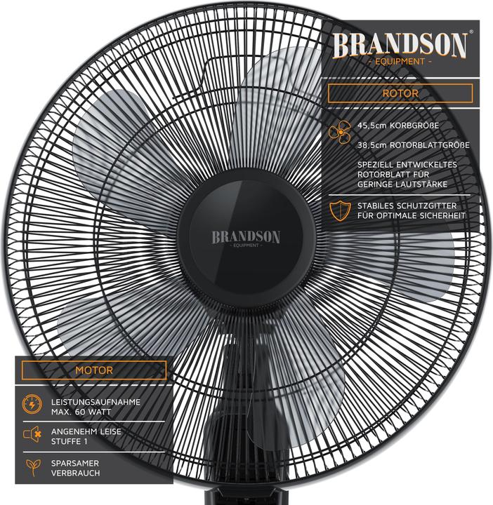 Immagine prodotto Brandson Ventilatore a piedistallo 303368 (70 dB)