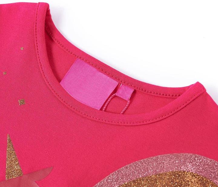 Image du produit VidaXL T-shirt manches longues enfant rose vif 140,Composition : 95% Coton (140)
