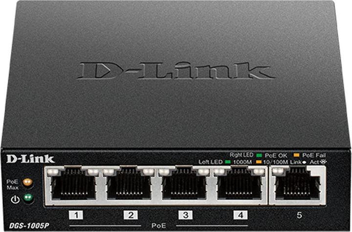 Actual product image D-Link Des-1005p (5 Ports)